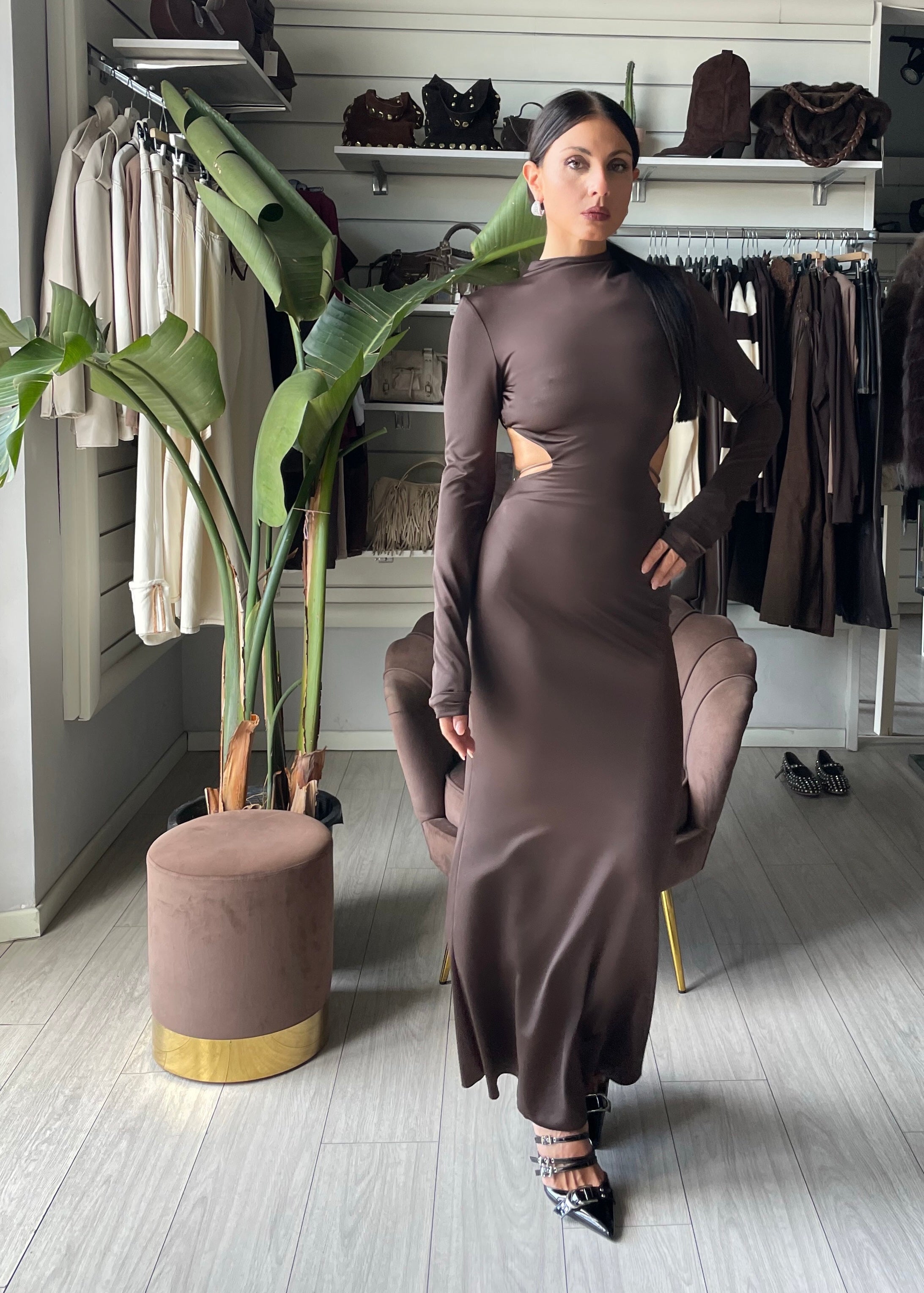 SCANDALE abito lungo openback