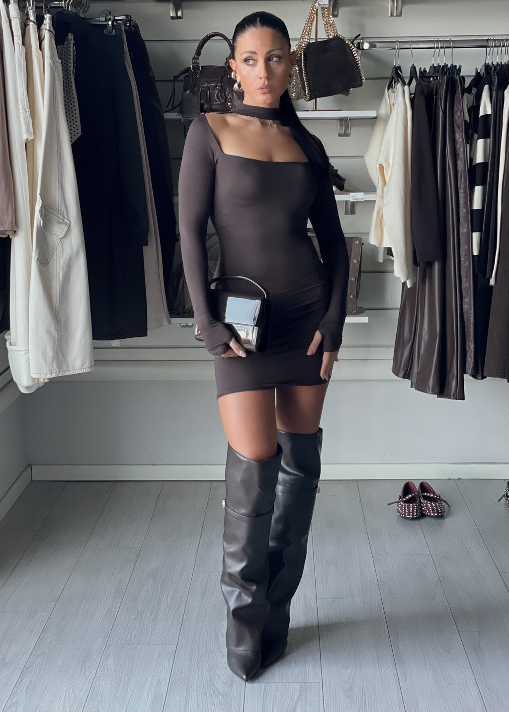 CAMI STIVALE CON RISVOLTO OVERKNEE  Brown