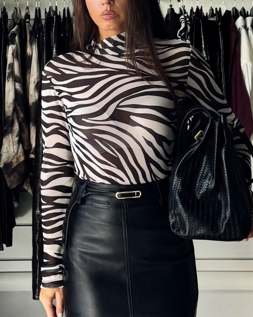 LUMINA ruffle body zebra