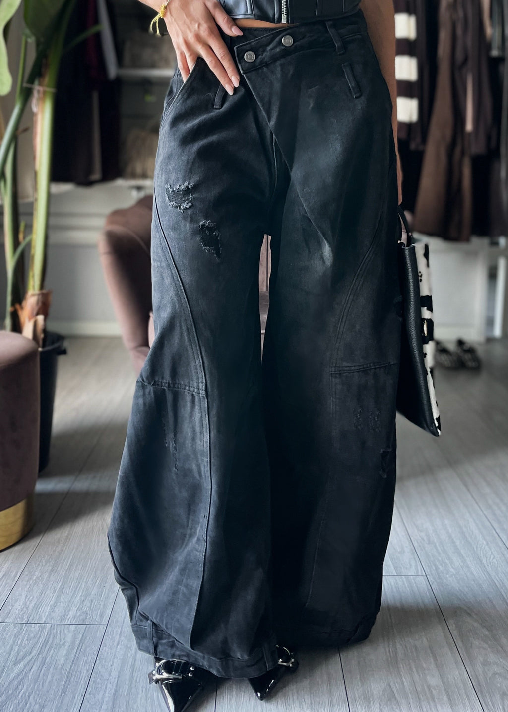 BIG DENIM BALLON FIT DOPPIO BOTTONE