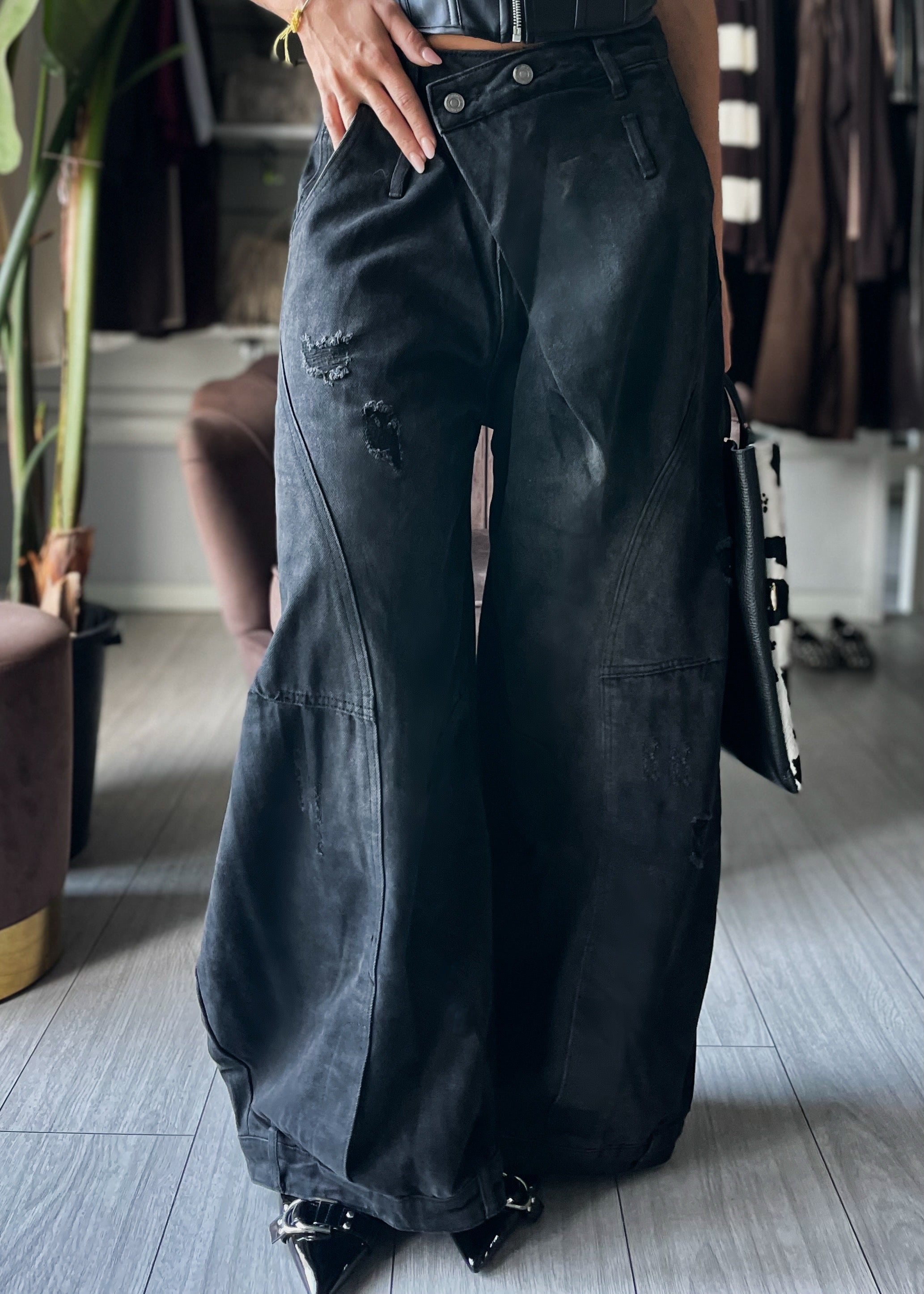 BIG DENIM BALLON FIT DOPPIO BOTTONE