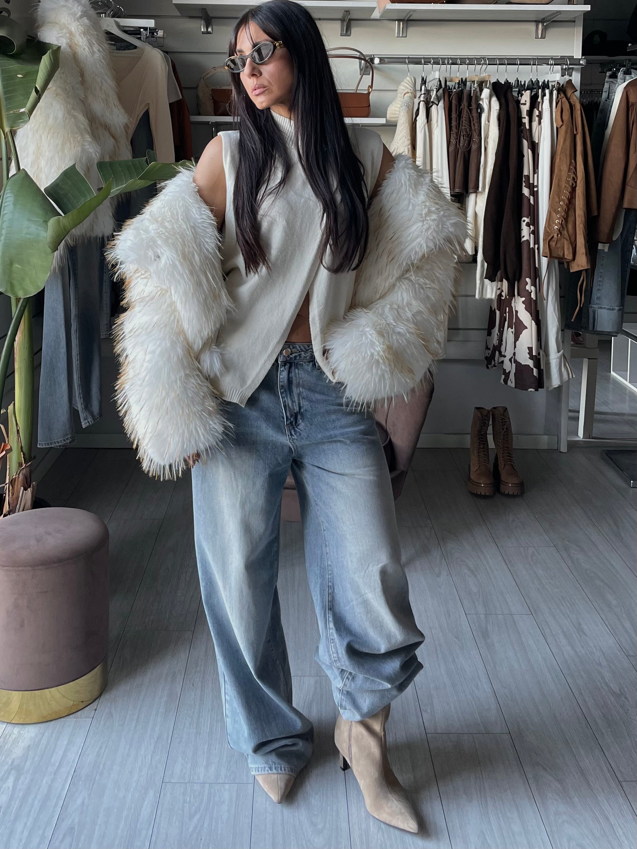 STIVALETTO TACCO KITTEN SCAMOSCIATO BEIGE