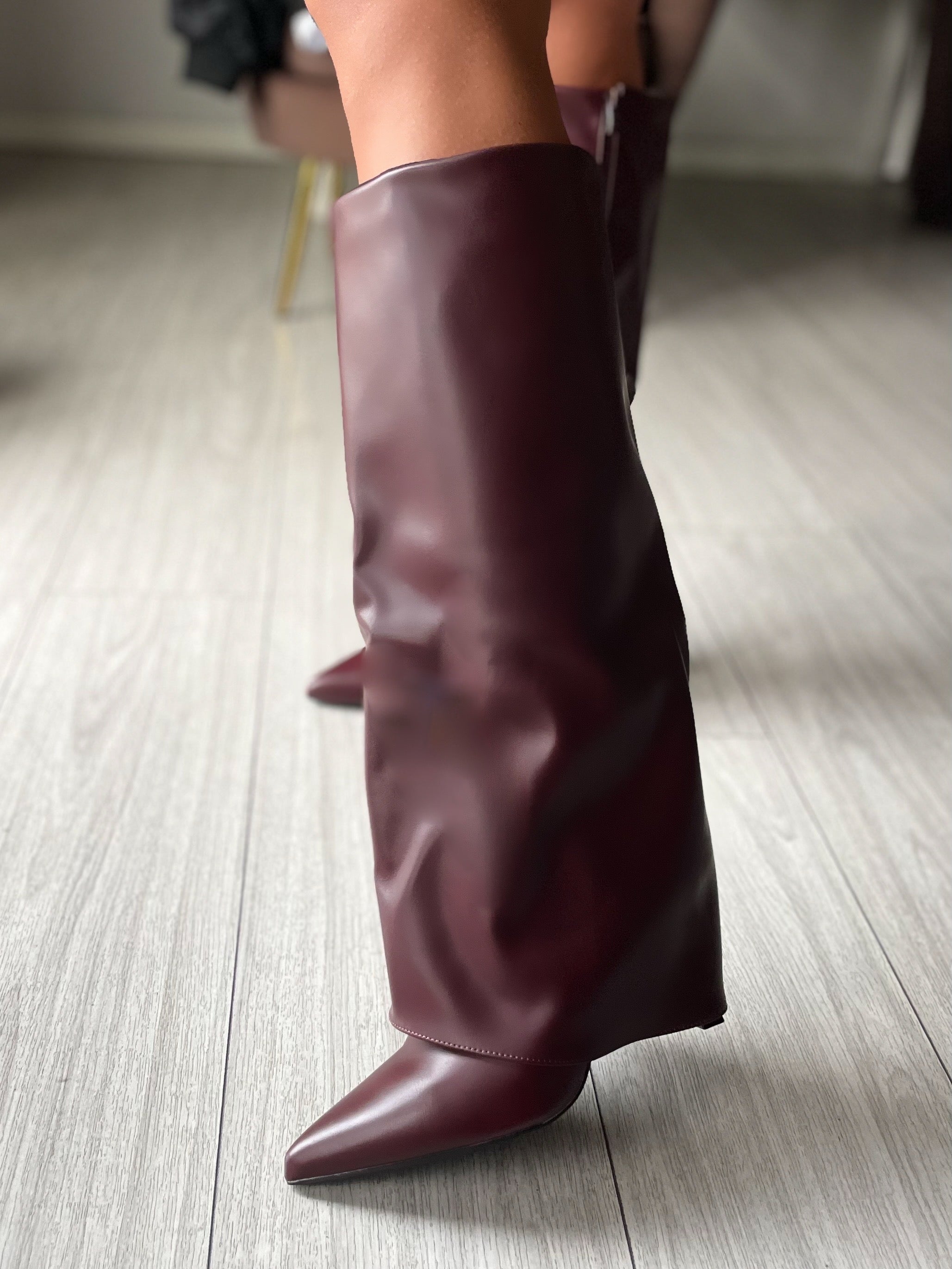 STIVALE GIVì CON RISVOLTO BORDEAUX