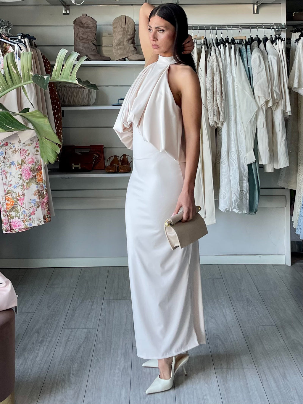 Dress scollo halter Burro