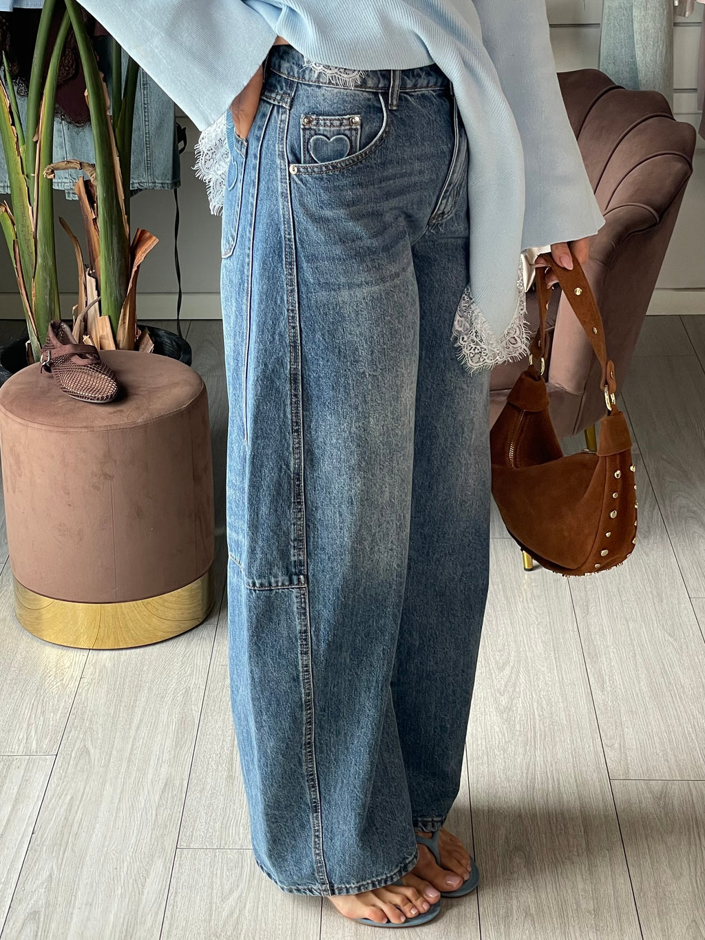 Jeans Cecil barrel fit Denim scuro