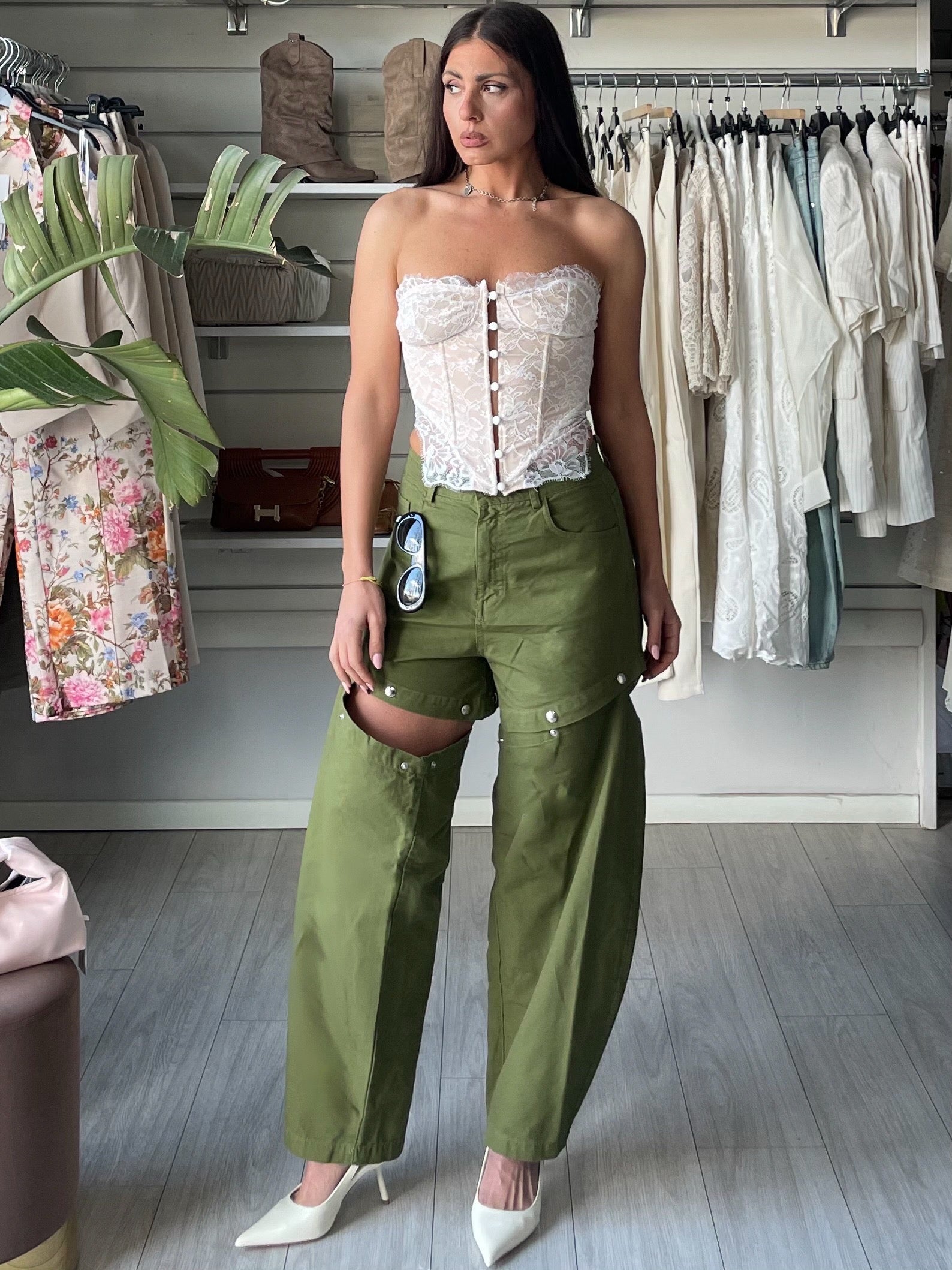 Pantalone Double Lumina oliva
