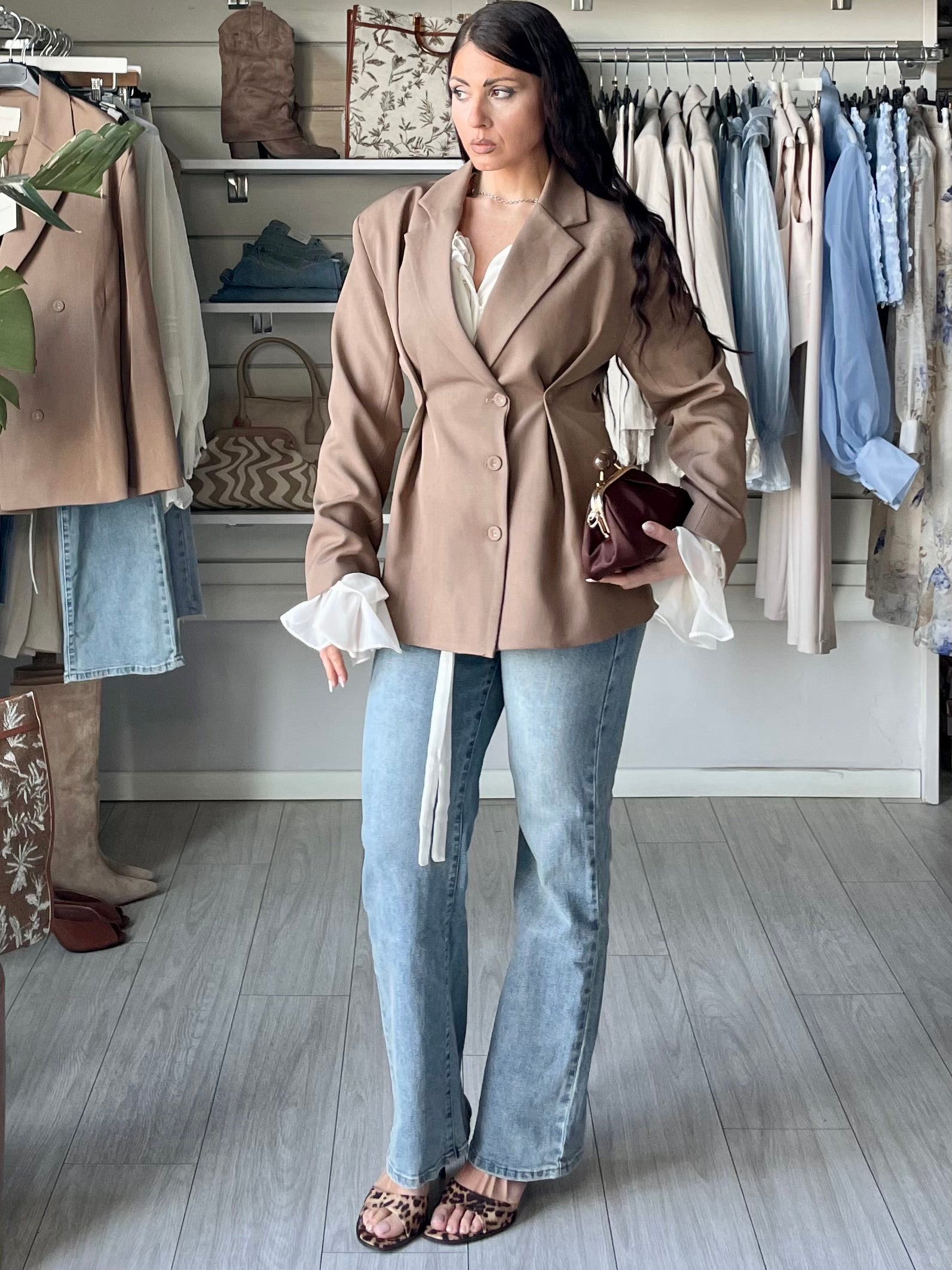 Blazer Sculpted moka
