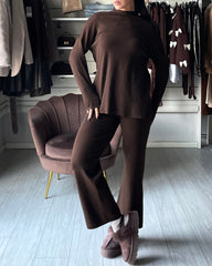 SET MAGLIONE & PANTALONE COZY BROWN