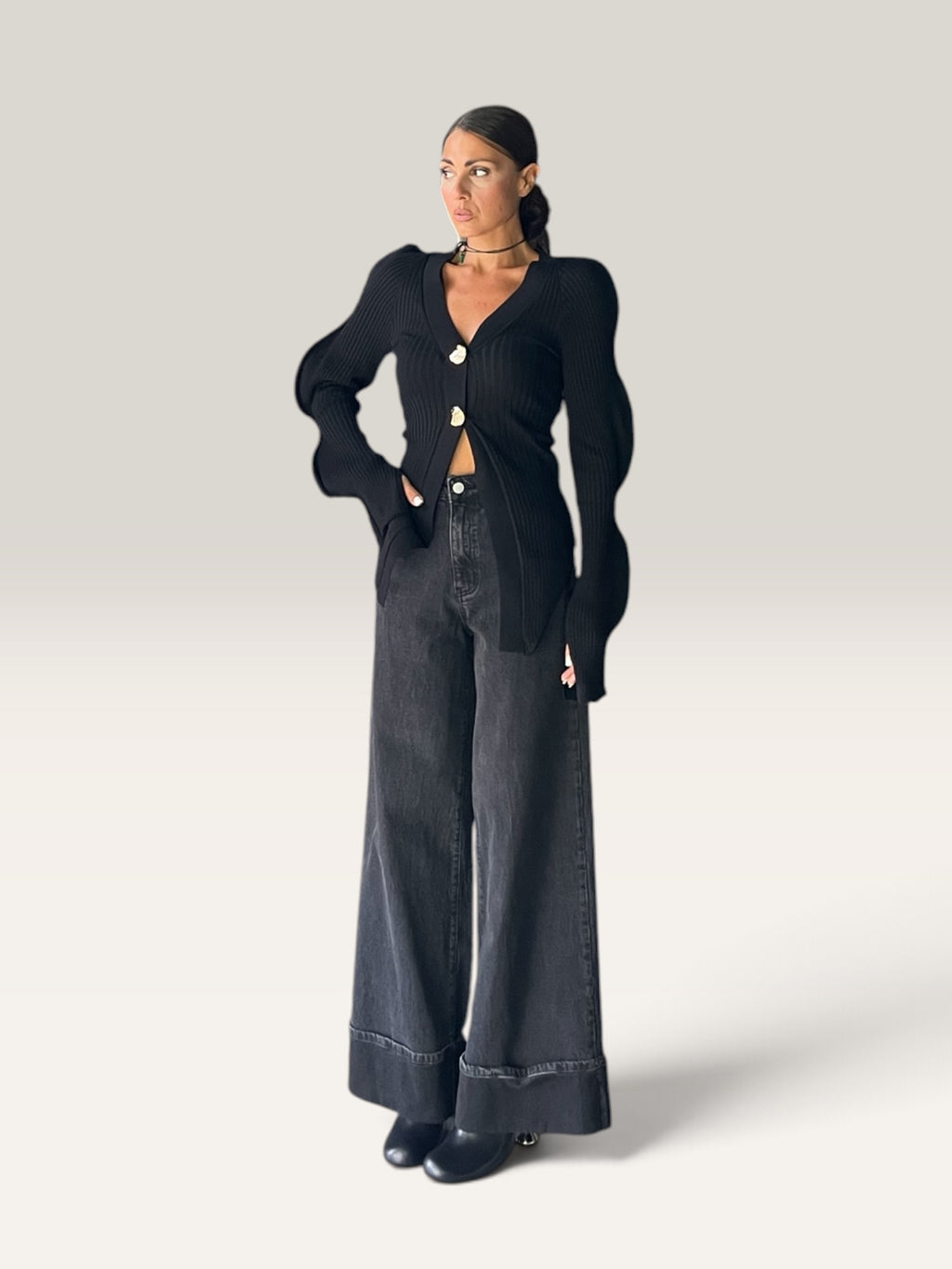 Cardigan WAVE nero