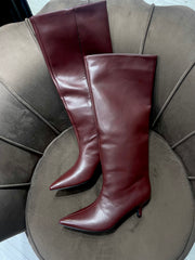 STIVALE TACCO KITTEN BORDEAUX