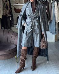 SHELBY SET COMBINATO BLAZER & BERMUDA Grey