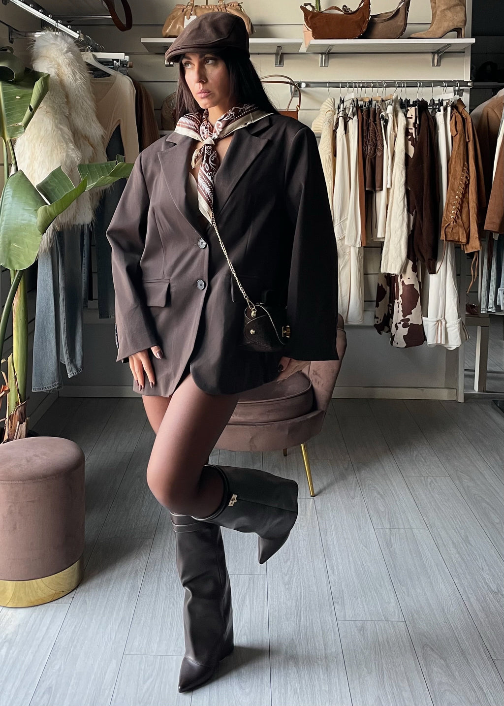 BLAZER BOYFRIEND Lumina Brown