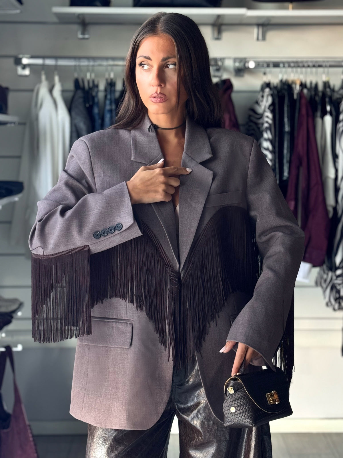 LUMINA Blazer plumage Taupe/Brown