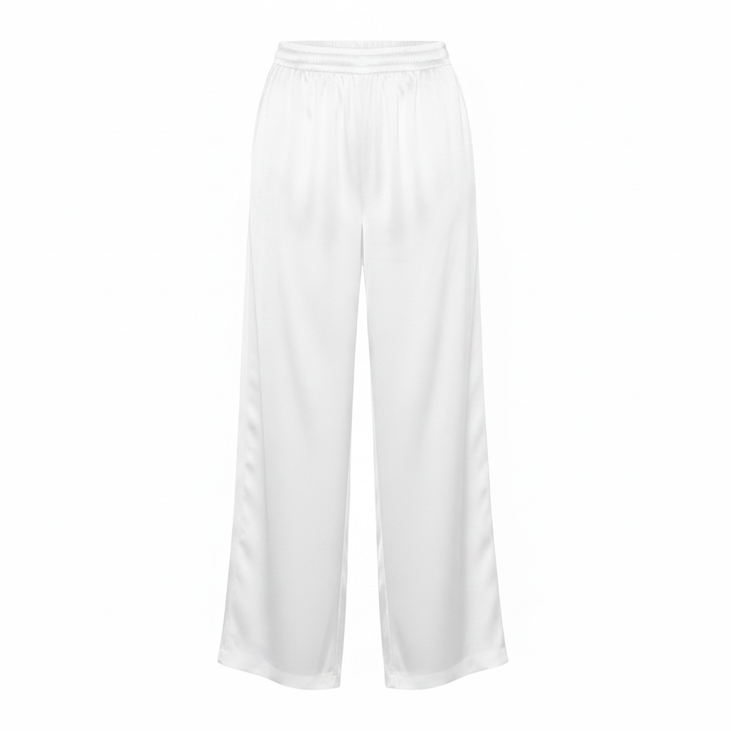 Pantalone in raso Bianco