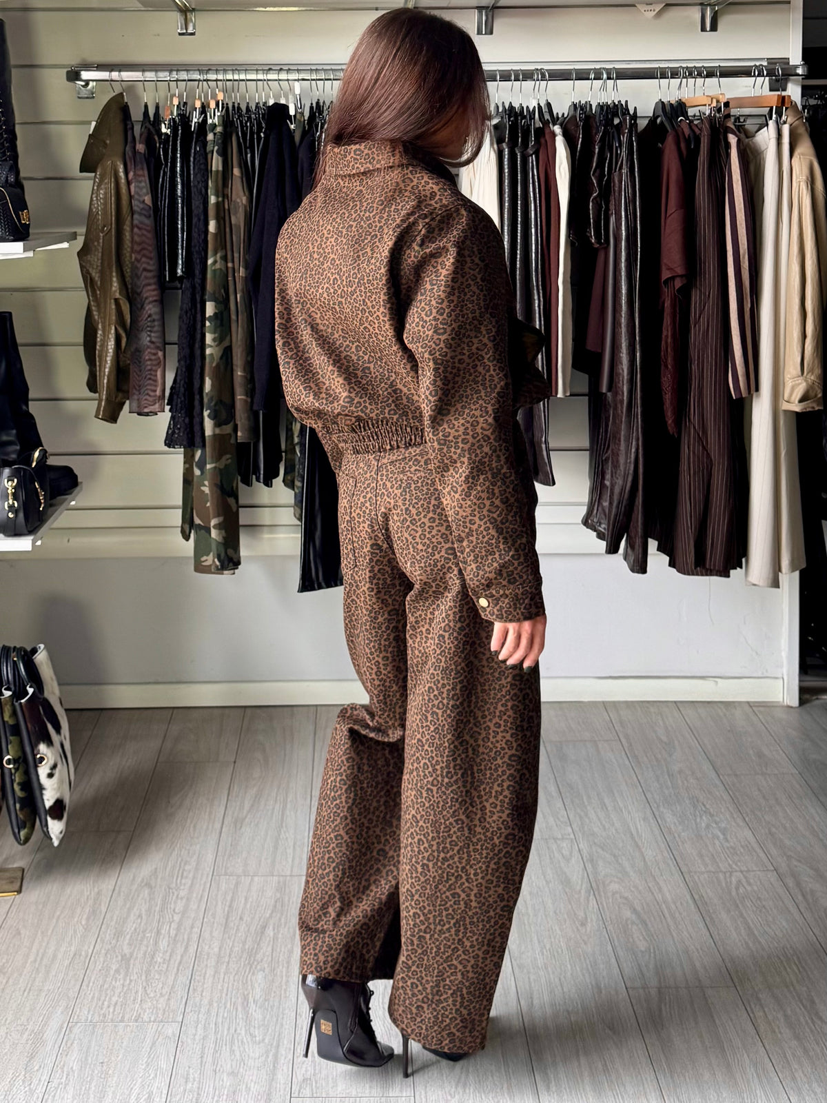 Lumina jeans barrel animalier
