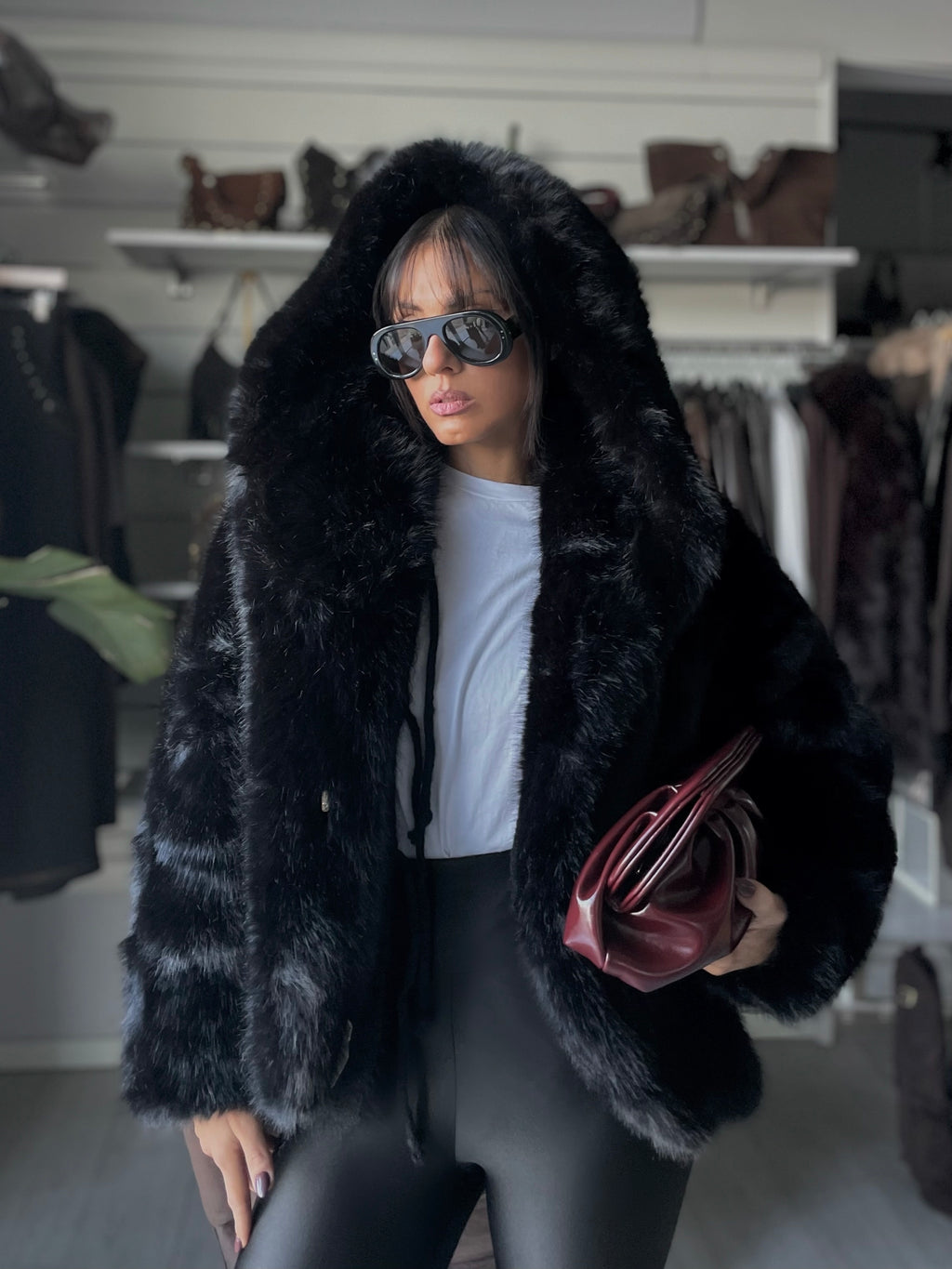 ECOFUR OVERSIZE  Black