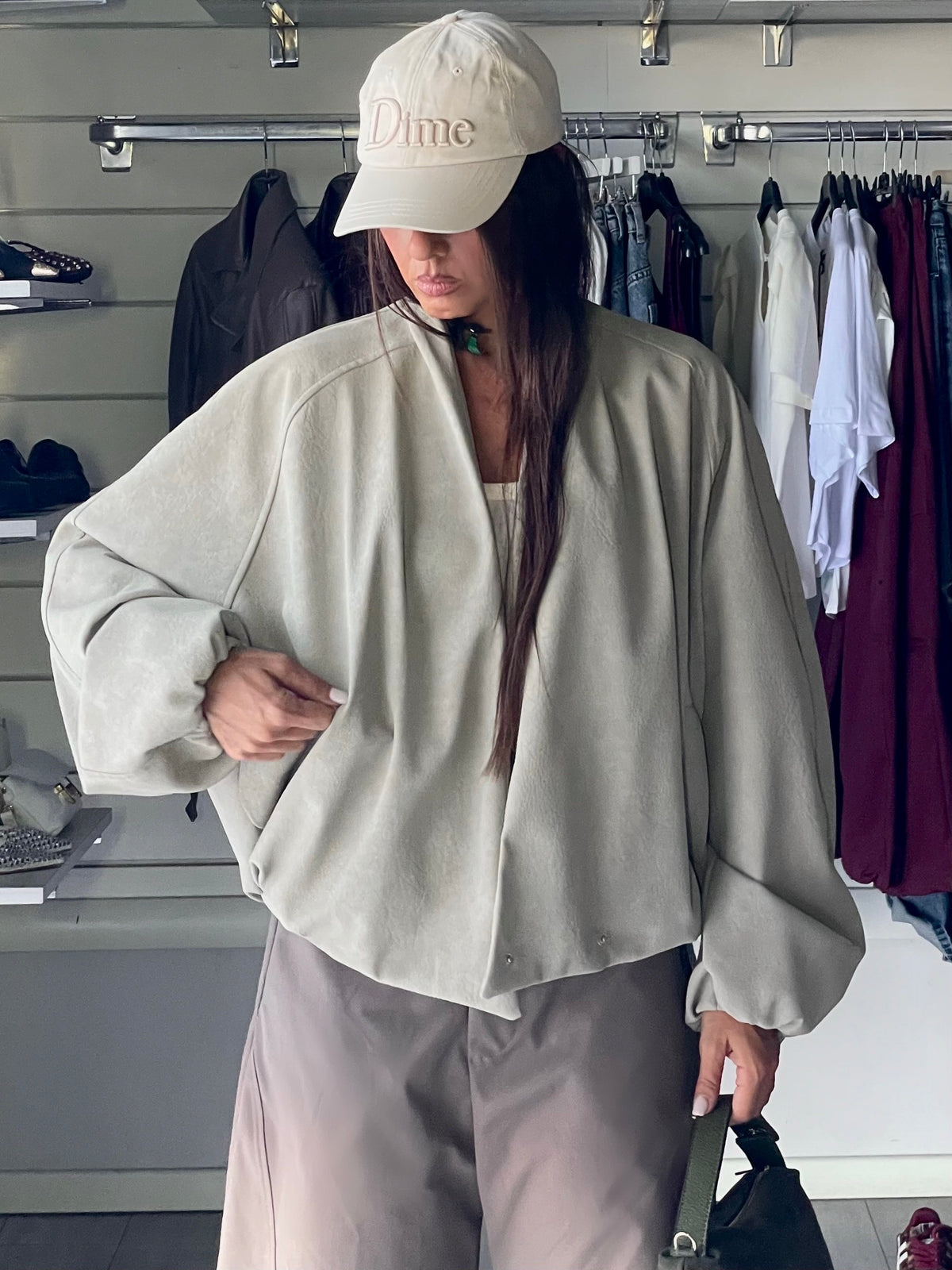 Giacca bomber Sculpt beige