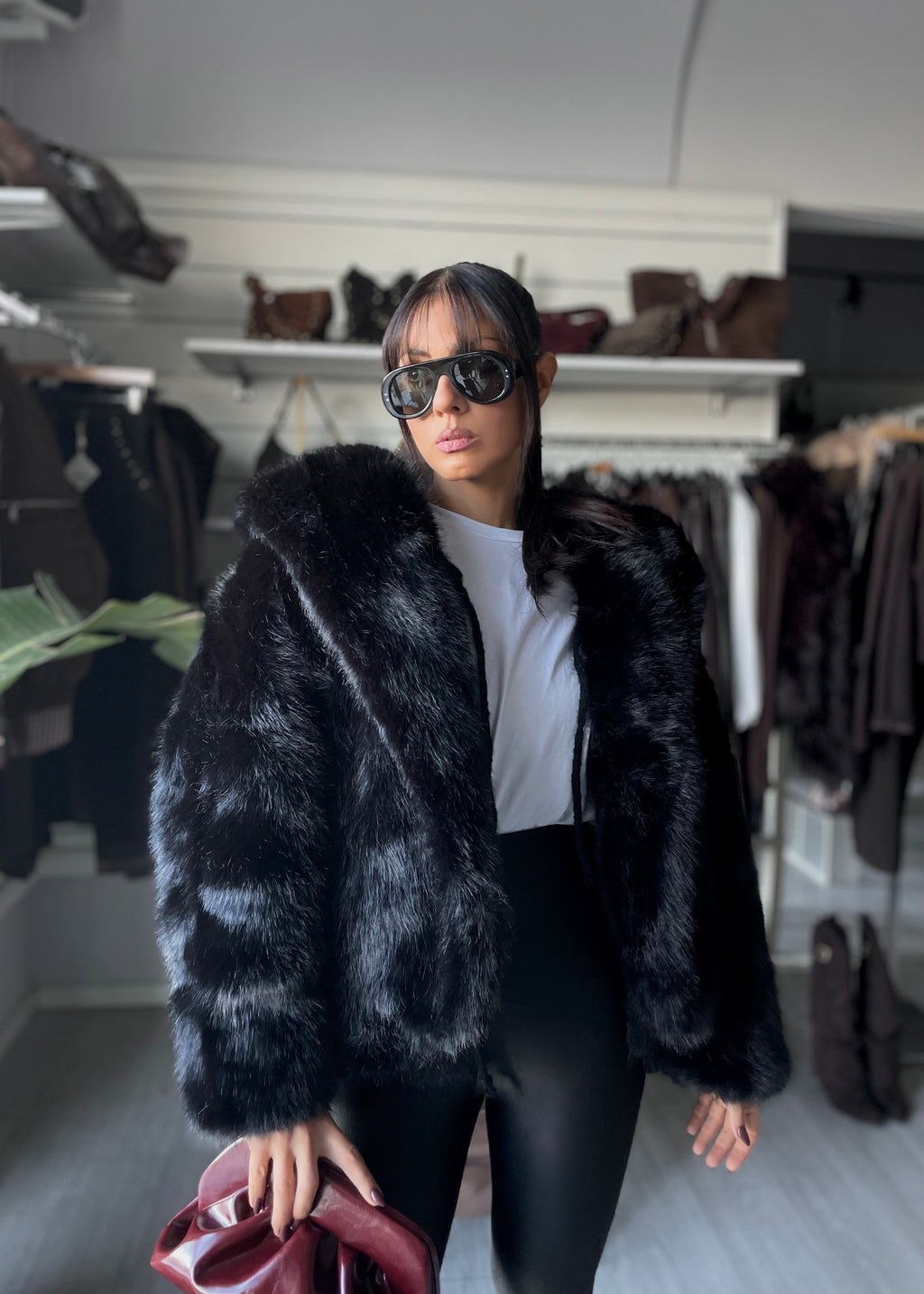 ECOFUR OVERSIZE  Black