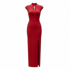 Abito Koreana lungo rosso