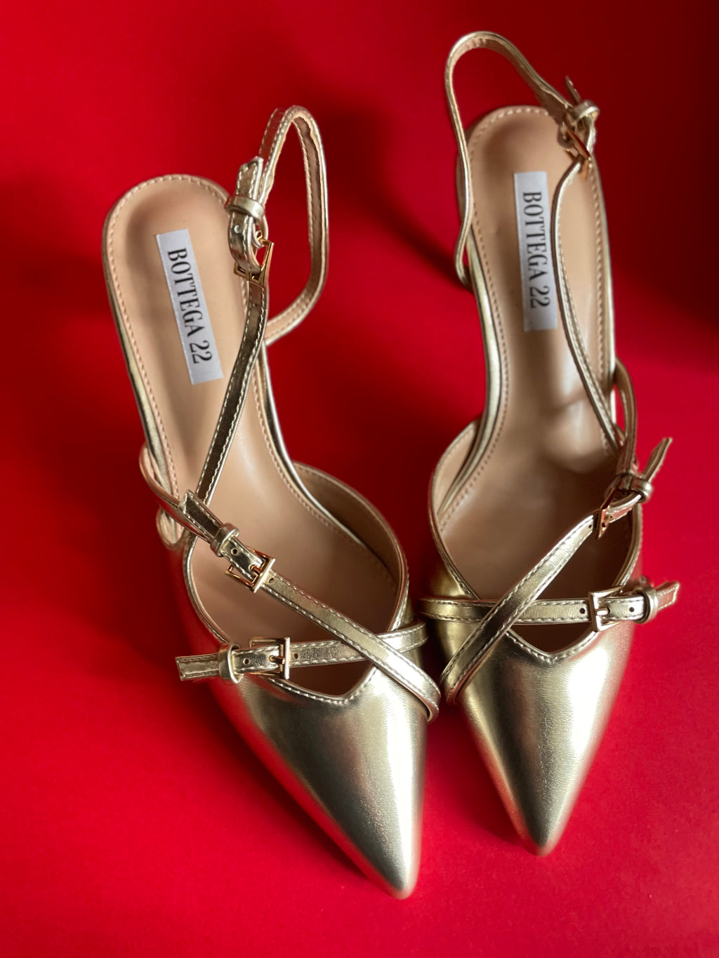GINNY Slingback con fascette Gold
