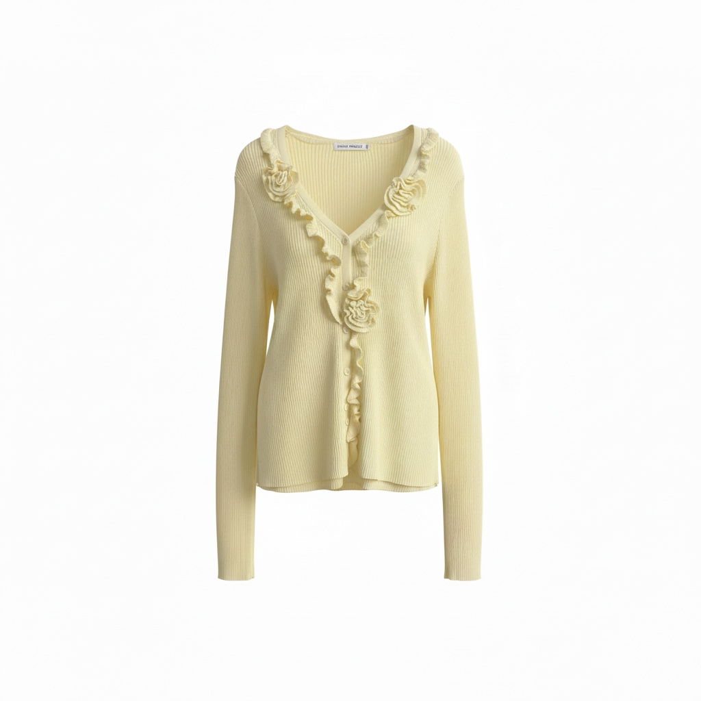 Cardigan rose giallo