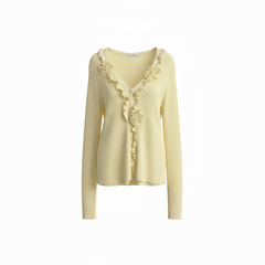 Cardigan rose giallo