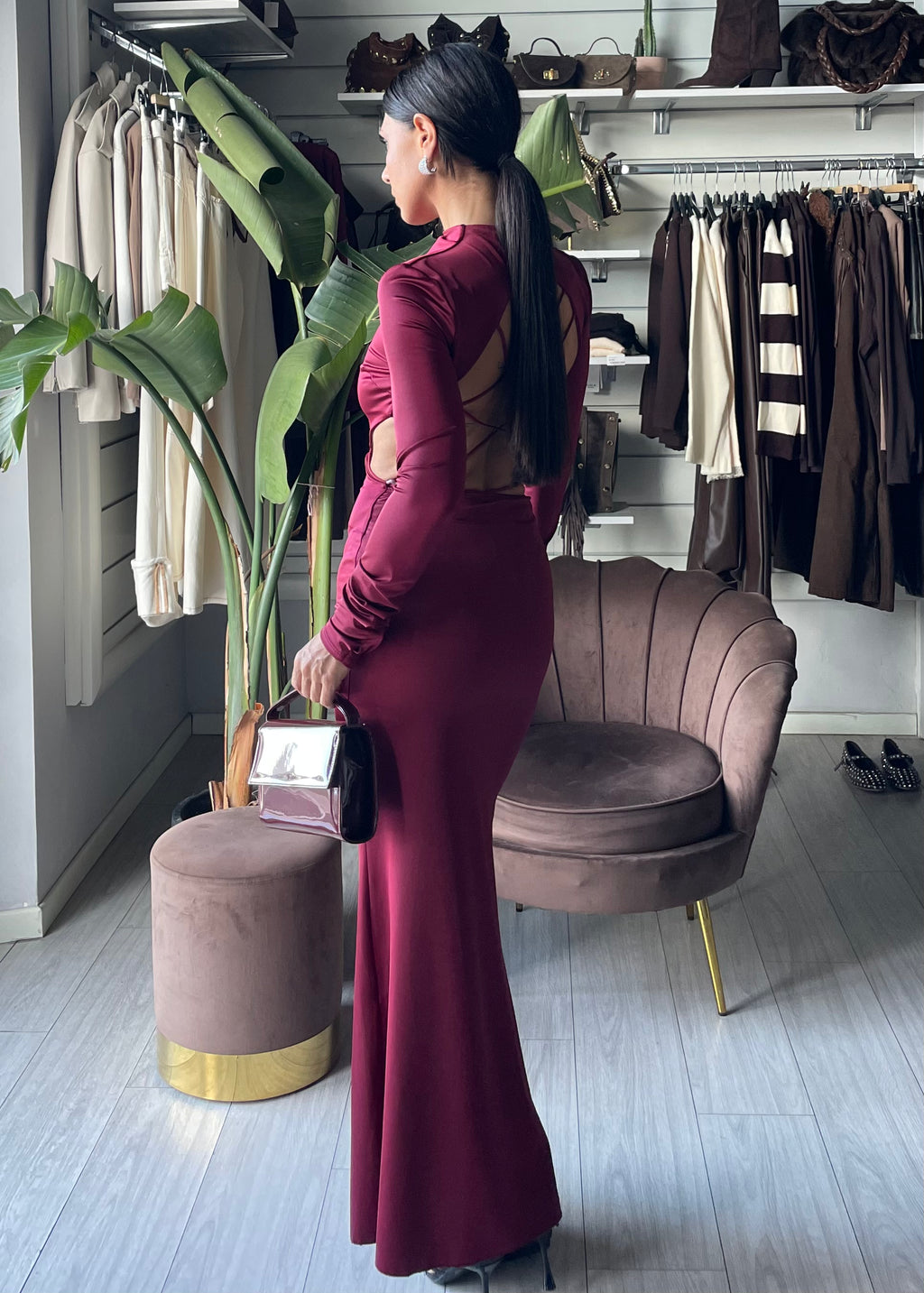 SCANDALE abito lungo openback