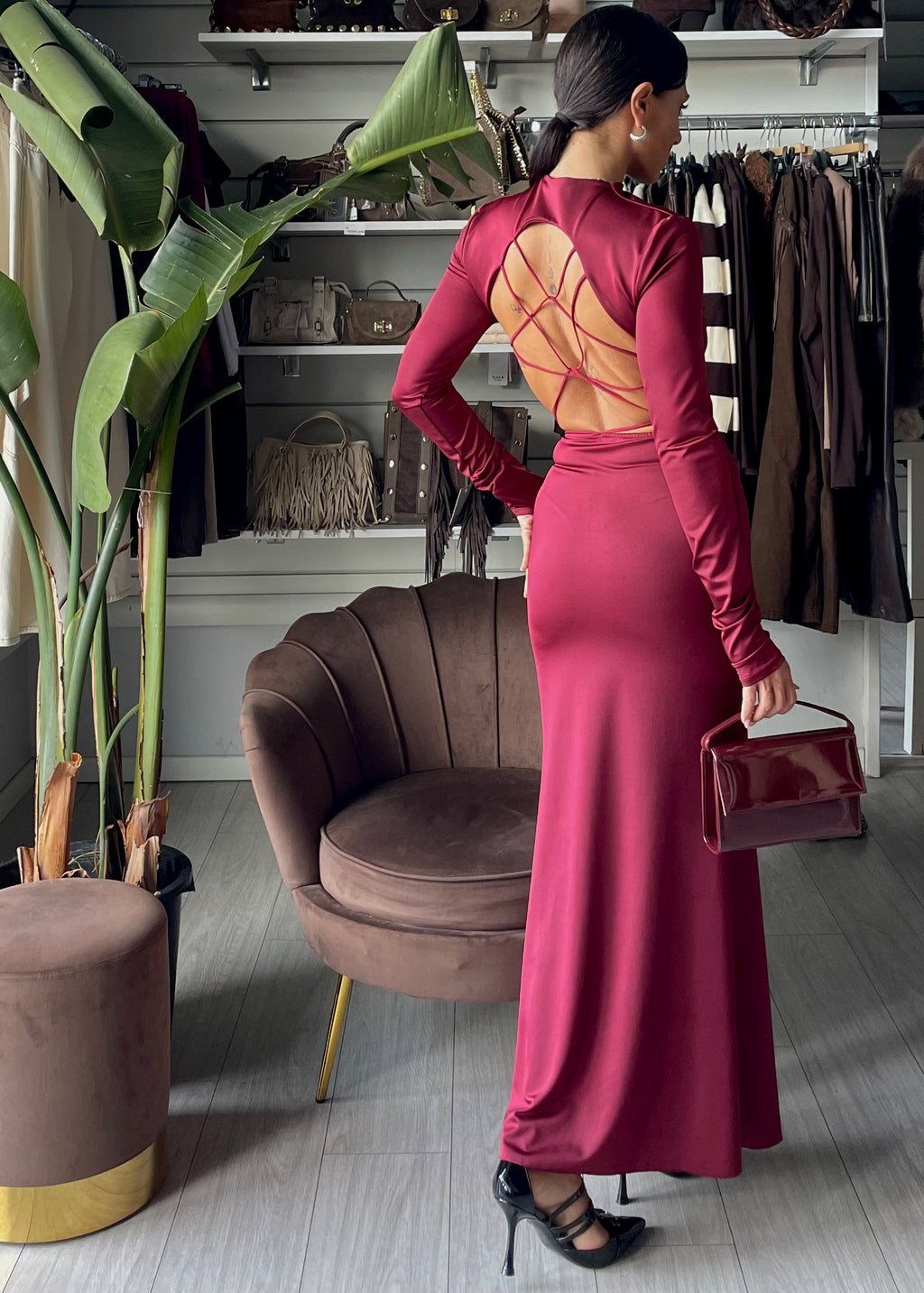 SCANDALE abito lungo openback