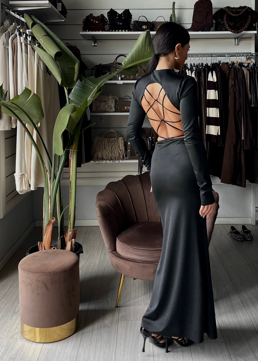 SCANDALE abito lungo openback