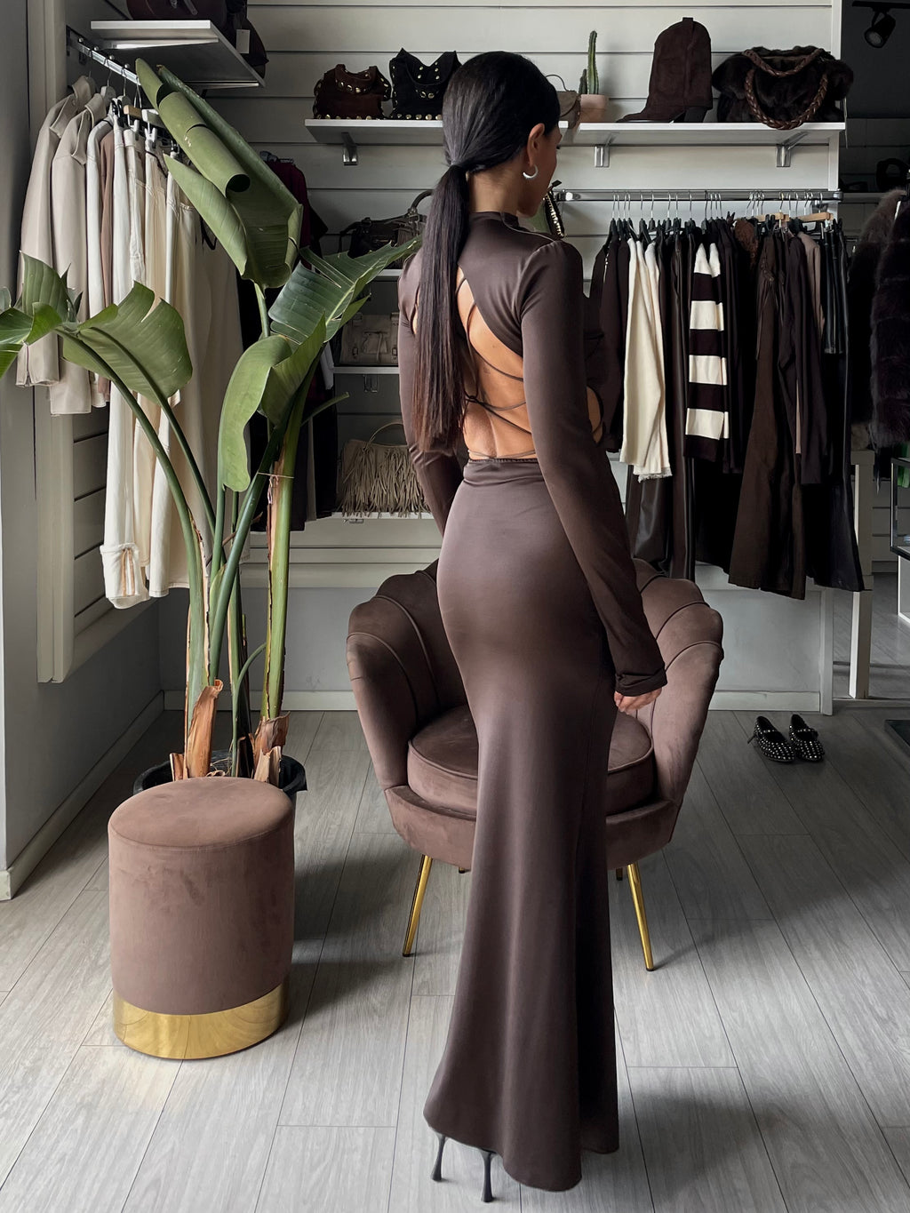 SCANDALE abito lungo openback