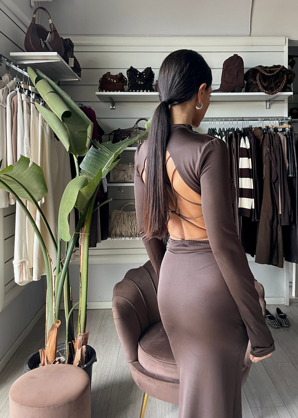 SCANDALE abito lungo openback