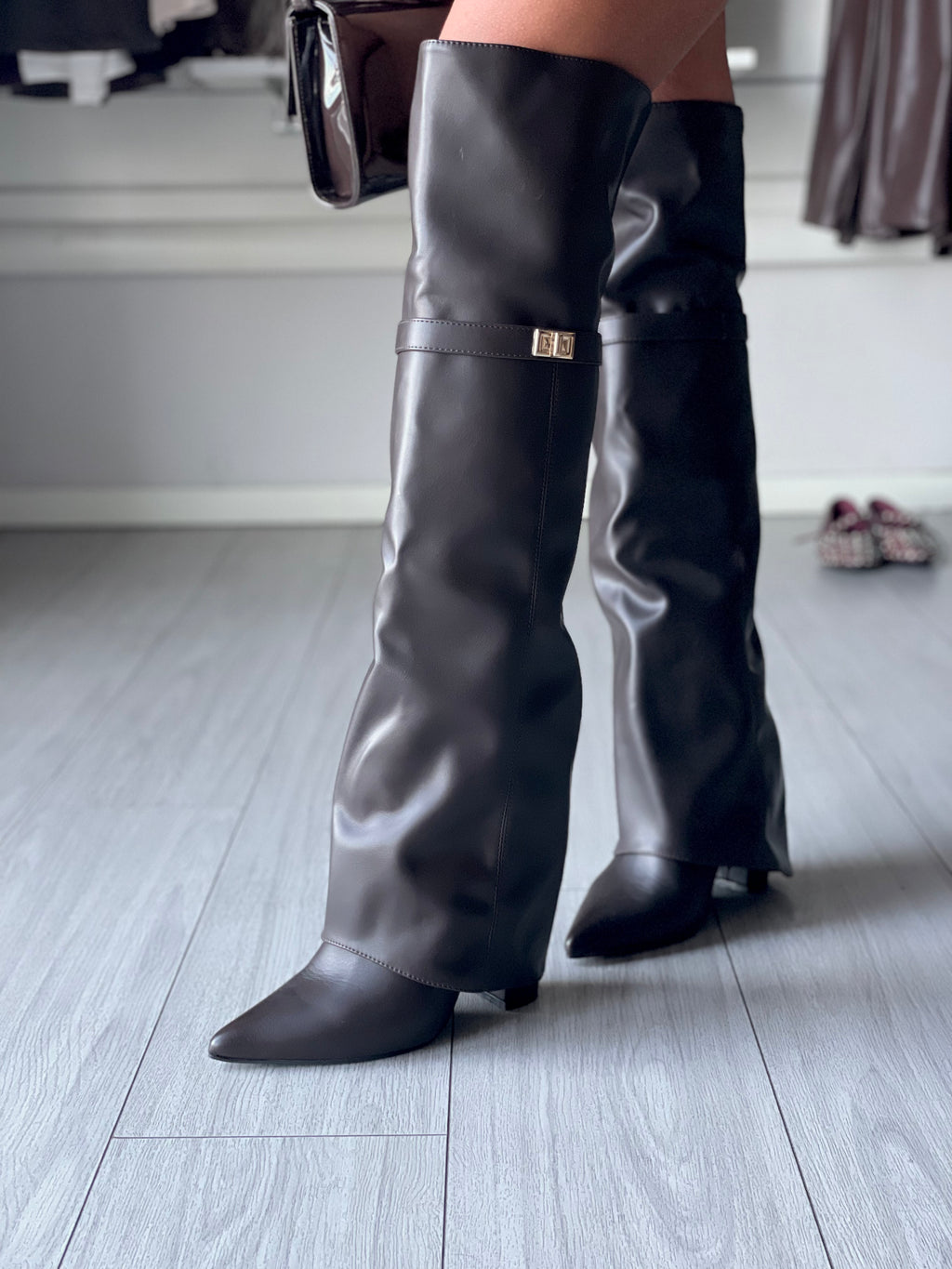 CAMI STIVALE CON RISVOLTO OVERKNEE  Brown