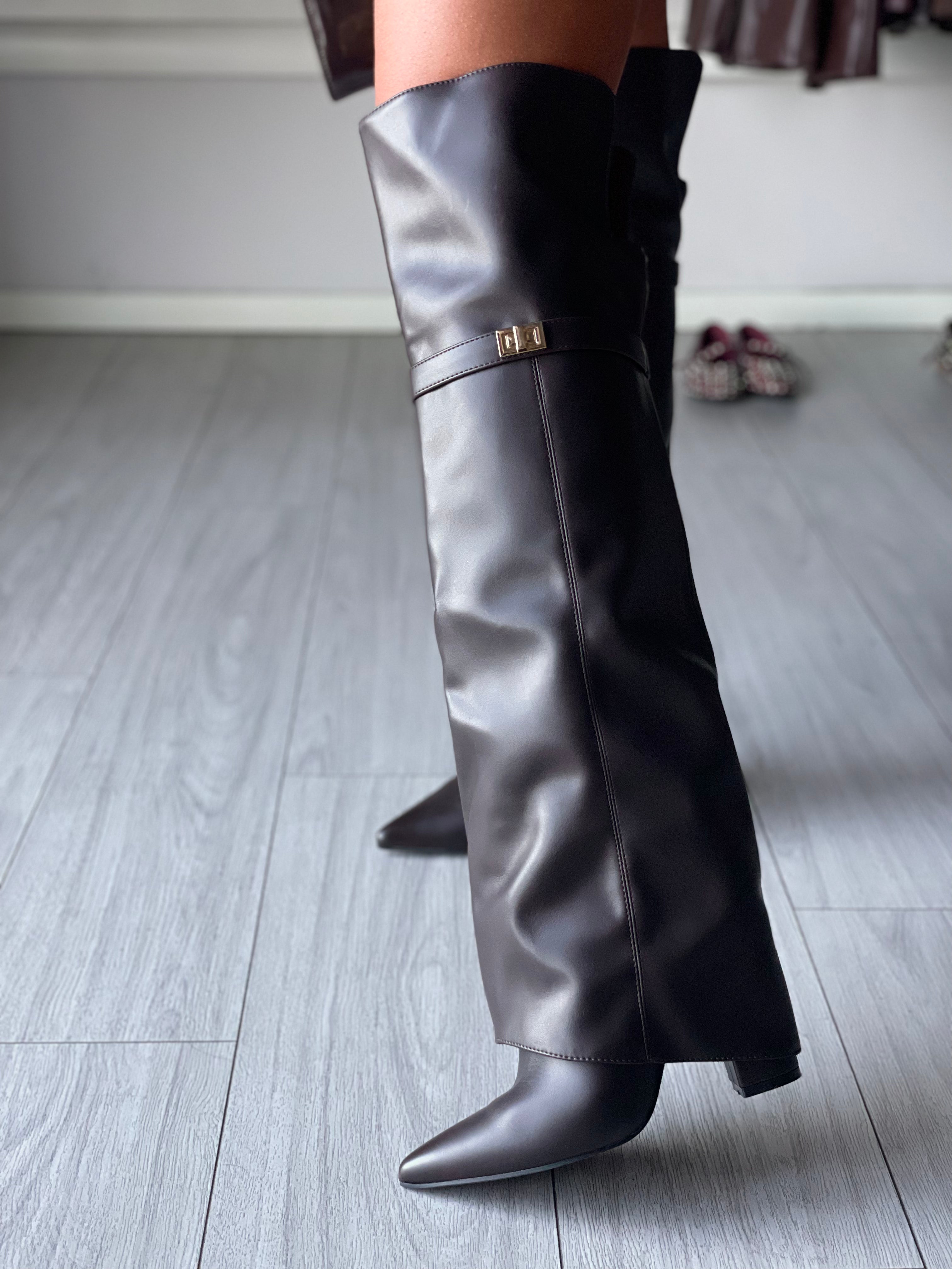 CAMI STIVALE CON RISVOLTO OVERKNEE  Brown