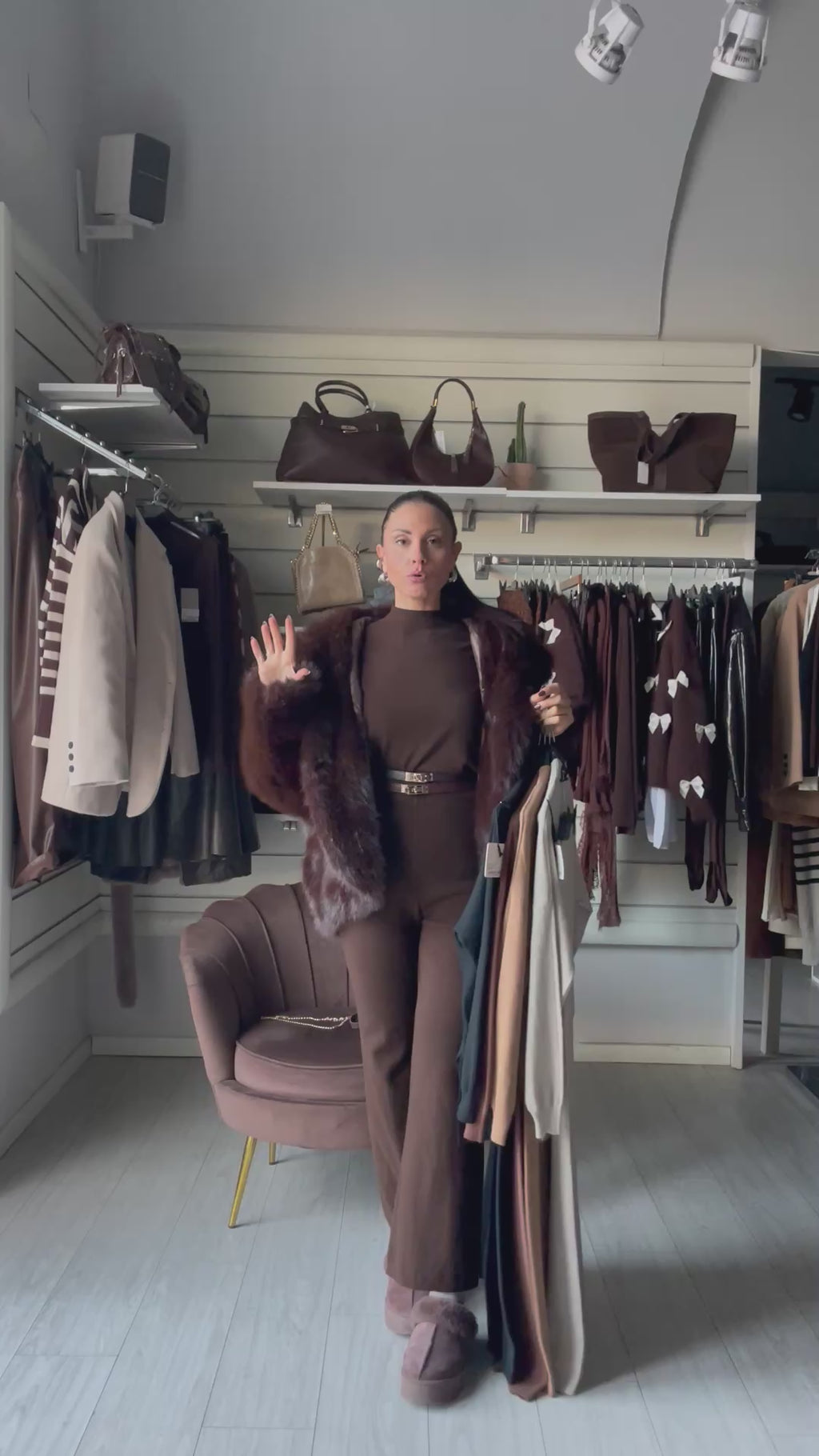 SET MAGLIONE & PANTALONE COZY BROWN